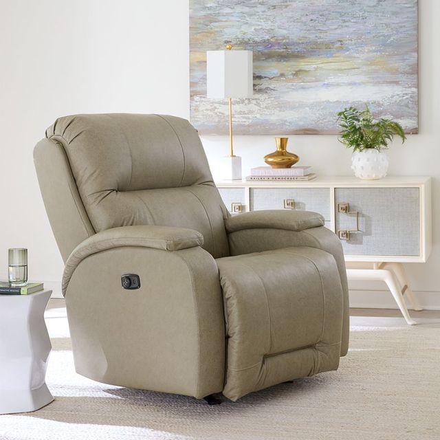 Best® Home Furnishings Customizable Maverly Leather Power Swivel Glider Recliner with Heat, Massage and Power Tilt Headrest-2