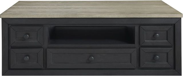 Signature Design by Ashley® Foyland Brown Lift-Top Coffee Table with Black Base -1