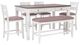Powell® Manley 6-Piece Brown/White Counter Dining Set-0