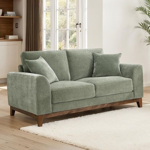 Furniture of America® Watton Olive Green Loveseat-1