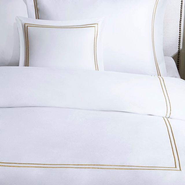 Olliix by Madison Park Signature Luxury Collection 5 Piece Tan King Embroidered Cotton Sateen Comforter Set-2