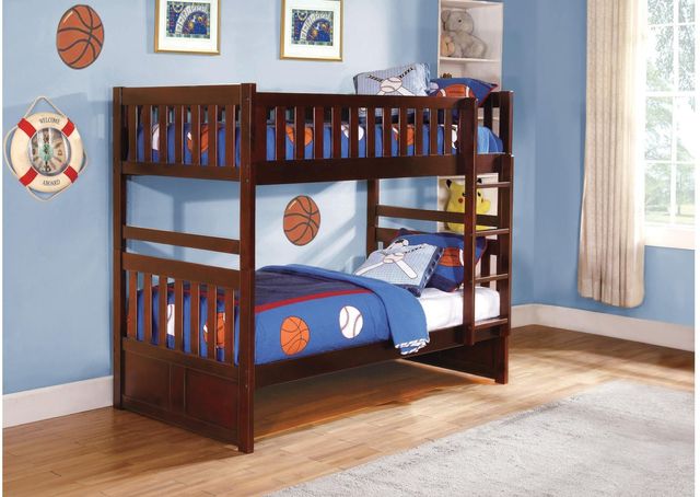 Homelegance® Rowe Dark Cherry Twin/Twin Bunk Bed-2