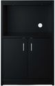 Summit® Black 2-Door Microwave Cabinet-0
