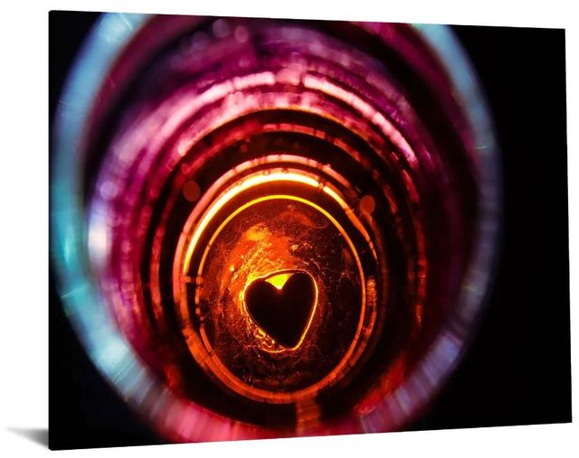 Classy Art Glass Heart Wall Art-0