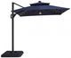 Furniture of America® Xico Blue Aluminum/Fabric Outdoor Patio Umbrella and Base-2