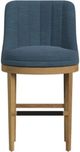 Elements International Carmen Blue/Natural Swivel Bar Stool -1