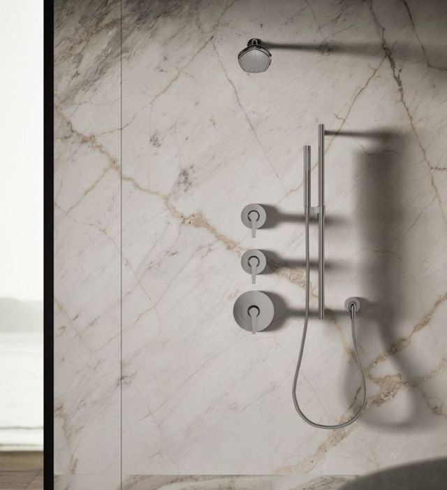 KOHLER® Occasion® Vibrant Titanium 2.5 GPM Single-Function Showerhead-3
