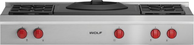 Wolf® 48" Natural Gas Stainless Steel Rangetop-0