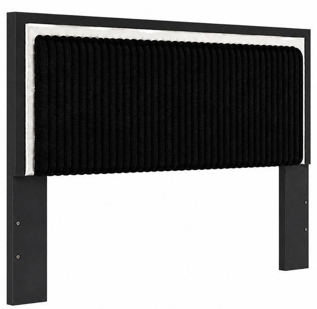 Signature Design by Ashley® Zuraleus Black Upholstered King Panel Headboard-0