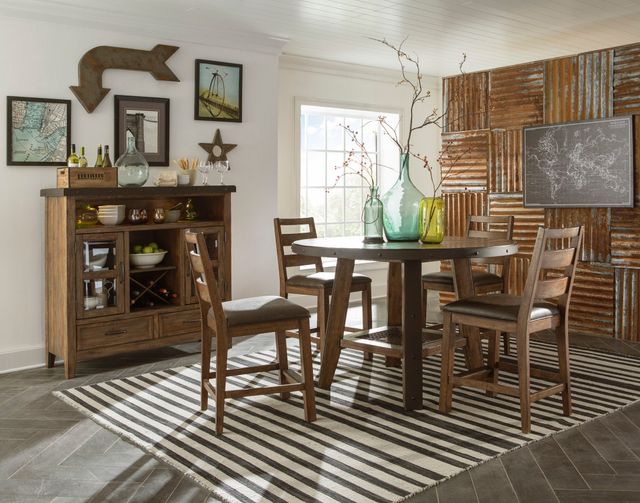 Intercon Taos Canyon Brown Round Gathering Counter Height Table-1