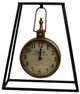 A & B Home Antique Gold/Black Clock Hanging on Iron Frame-0