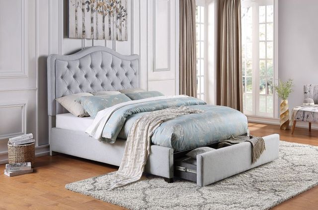 Homelegance® Toddrick Gray Queen Platform Storage Bed-2