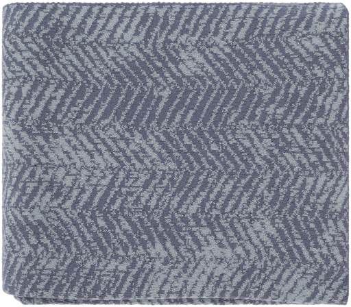 Surya Stefan Charcoal/Ice Blue 50"x60" Throw Blanket-0