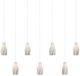 Currey & Company Posh Silver/White 7-Light Linear Multi-Drop Pendant-0