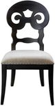 Riverside Furniture Mix-N-Match Chairs 2-Piece Beige/ Rubbed Black Scroll Back Upholstered Dining Side Chair Set-1