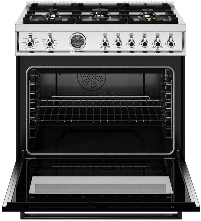 Bertazzoni Professional Series 36" Nero Pro Style Dual Fuel Range-1