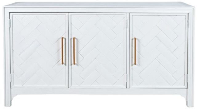 Jofran Inc. Gramercy Blanc 3-Door Accent Cabinet-2