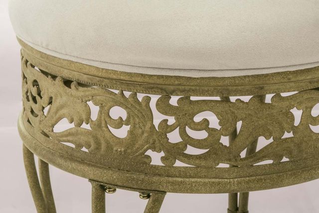 HH2 Home Villa Bone/Distressed White Vanity Stool-2
