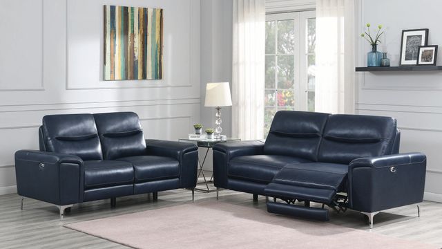 Coaster® Largo Upholstered Power Ink Blue Loveseat-3