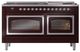 Ilve® Nostalgie II Noblesse 60'' Burgundy Pro Style Dual Fuel Range with Chrome Trim-1