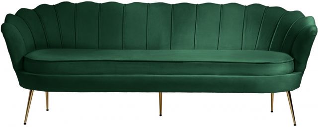 Meridian Furniture Gardenia Green Velvet Sofa-0