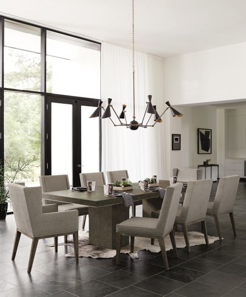 Bernhardt Linea Cerused Gray/Cerused Charcoal Arm Chair-1