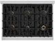 ZLINE Classic Autograph Edition 30" Stainless Steel Pro Style Gas Range with Champagne Bronze Accents-4