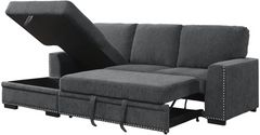 Homelegance® Morelia 2-Piece Dark Gray Left-Arm Facing Pull-out Sleeper Sectional and Chaise