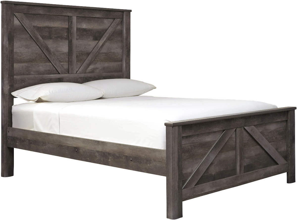 Signature Design by Ashley® Wynnlow Gray Queen Crossbuck Panel Bed-2