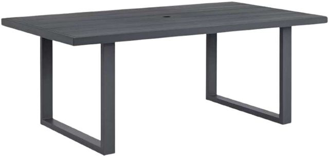 Elements International Playa 5-Piece Dark Gray Aluminum/Olefin Outdoor Dining Set-4