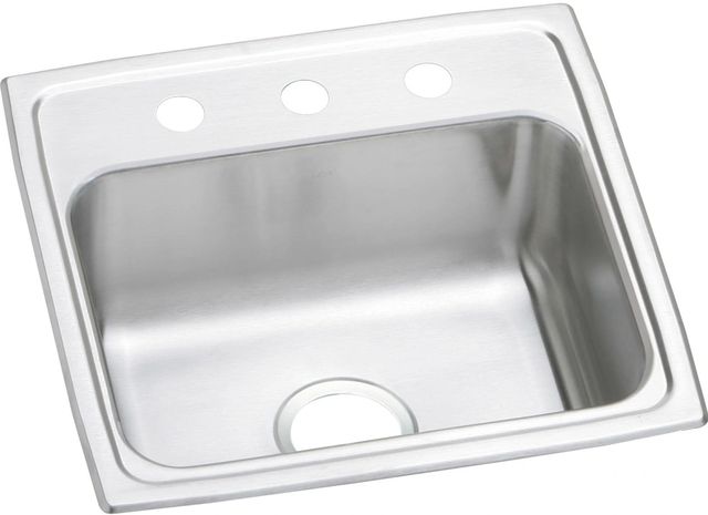 Elkay Celebrity® Brushed Satin 19" x 18" x 7-1/8" 3-Hole Single Bowl Drop-In Sink-0