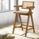 Coaster® Kane 2-Piece Light Walnut/Natural Bar Stool Set-1