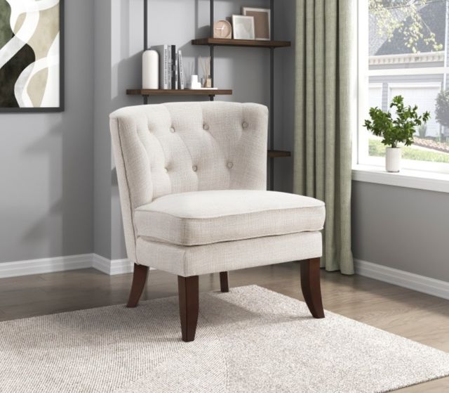 Homelegance® Melrose Beige/Espresso Accent Chair-1