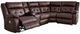 Signature Design by Ashley® Punch Up 5-Piece Walnut Power Reclining Sectional-0