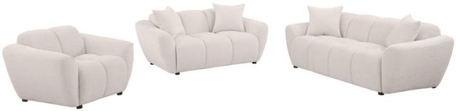 Coaster® Destino 3-Piece Destino Greige Chenille Splayed Arm Sofa Set-0