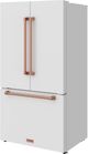 Thor Kitchen Gordon Ramsay Series 36" White French Door Counter Depth Refrigerator with Ice Maker & Rose Gold Hardware-3