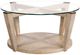 Bassett Mirror Dunes Glass Top Cocktail Table with Bleached Oak Base-1