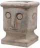 A & B Home Gray Vintage Stone Tribe Plant Pot-1