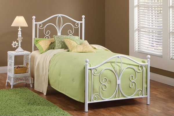HH2 Home Ruby White Metal Bed-2