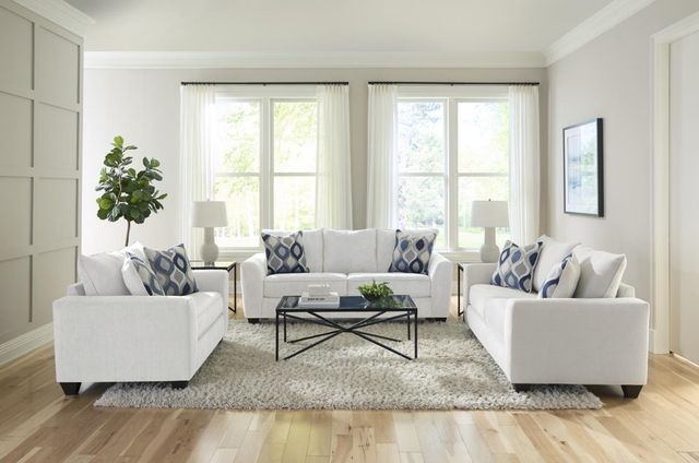 Albany Industries Clearview Cream Twin Sleeper Sofa-1