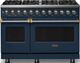 Viking® 5 Series 48" Slate Blue Pro Style Dual Fuel (LP) Range with Brushed Brass Trim-0