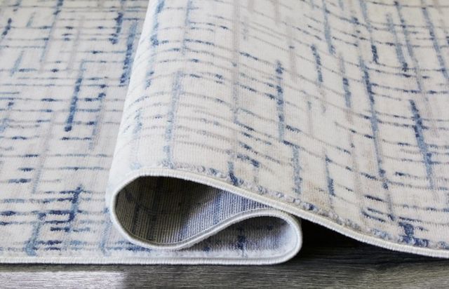 Signature Design by Ashley® Beckfille Blue/Cream/Gray 5' x 7' Medium Area Rug-2