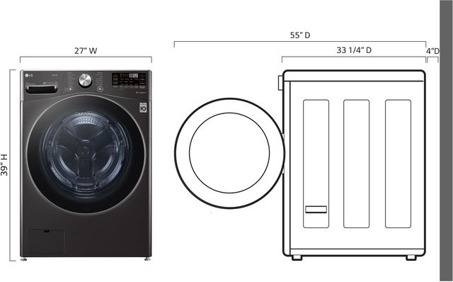 LG 5.0 Cu. Ft. Black Steel Front Load Washer-8