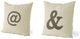 A & B Home Dashiell 2-Piece Gray/White 18"x18" Throw Pillow Set-1