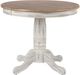 Winners Only® Prescott Brown Top Pedestal Dining Table with White Base-0