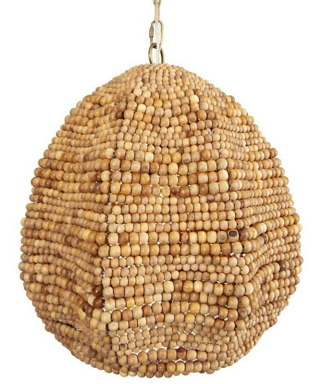 Uttermost® Kauri Natural Wooden Beads Small Pendant-4