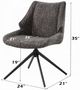 ACME Furniture Malika Brown Swivel Dining Side Chair-2