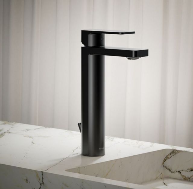 KOHLER® Parallel® Matte Black 1.0 GPM Tall Single-Handle Bathroom Sink Faucet-1