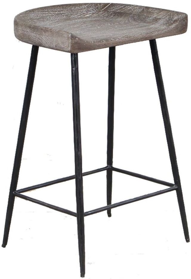 Uttermost® Carnival Driftwood Gray Counter Stool-0