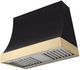 AGA Marquee 36" Matte Black Wall Mounted Range Hood with Polished Brass Trim-0